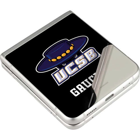 University of California-Santa Barbara UCSB Gauchos Black Galaxy Z Flip4 5G Skin